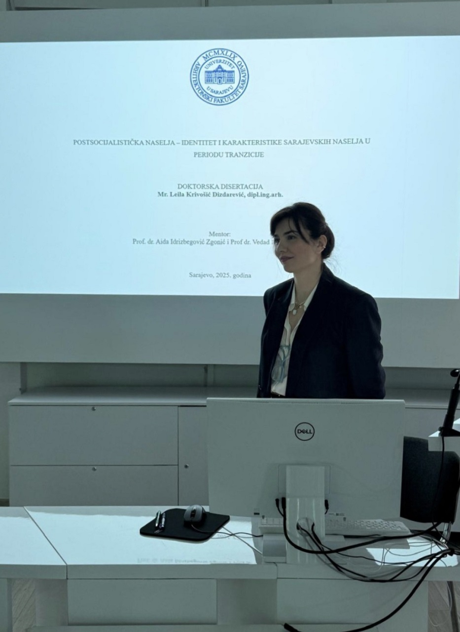 IUS Profesörü Leila Krivošić-Dizdarević Mimarlık ve Şehircilik Alanında Doktora Derecesi Alıyor