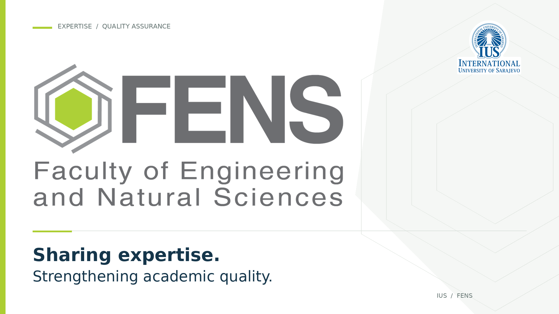 IUS FENS Dean Shares Quality Assurance Expertise in UNSA Accreditation Process IUS FENS Dean Shares Quality Assurance Expertise in UNSA Accreditation Process