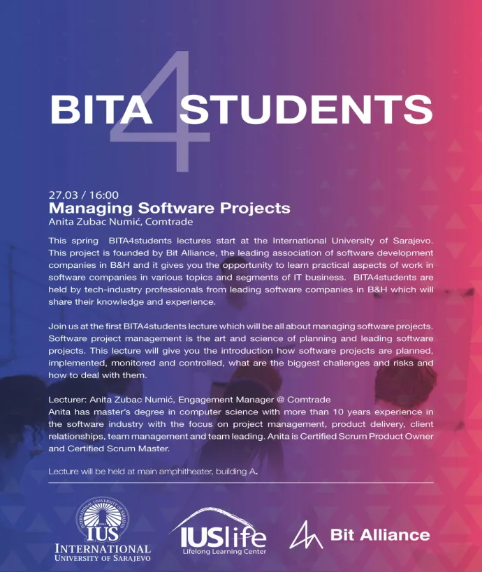 BITA 4 Students: Managing Software Projects