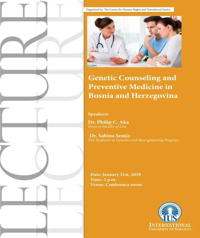 Lecture: Genetic Counseling and Preventive Medicine in Bosnia and Herzegovina