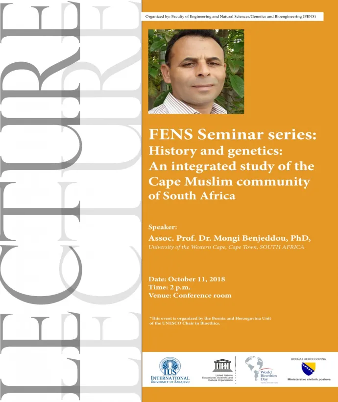 FENS Seminar series: History and genetics: An integrated study of the Cape Muslim community of South Africa