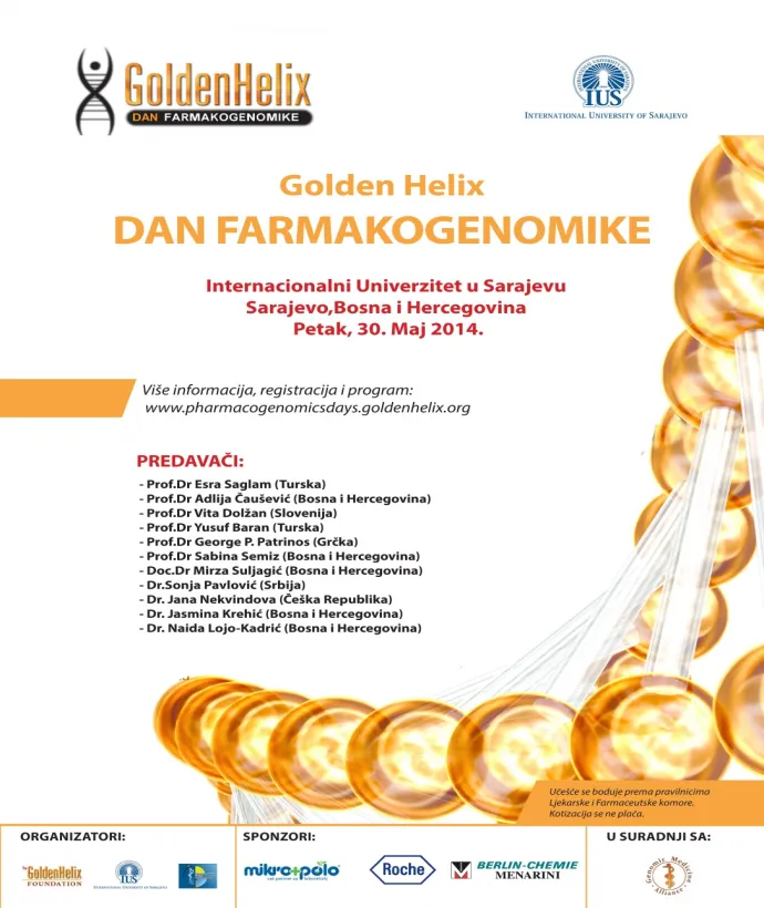 13th Golden Helix Pharmacogenomics Day, Sarajevo, Bosnia and Herzegovina