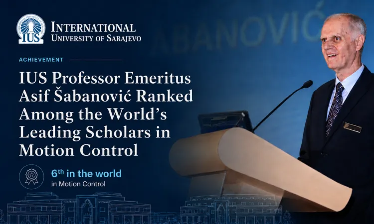 IUS Fahri Profesörü Asif Šabanović, Dünyanın Önde Gelen Bilim İnsanları Arasında Yer Aldı